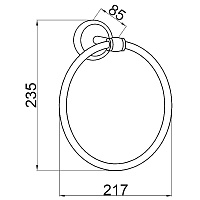 Boheme Palazzo Полотенцедержатель 21,7 см, подвесной, цвет: gold 10105