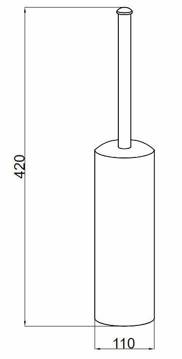 Boheme Palazzo Ершик для унитаза напольный с латунной колбой, цвет: gold 10109