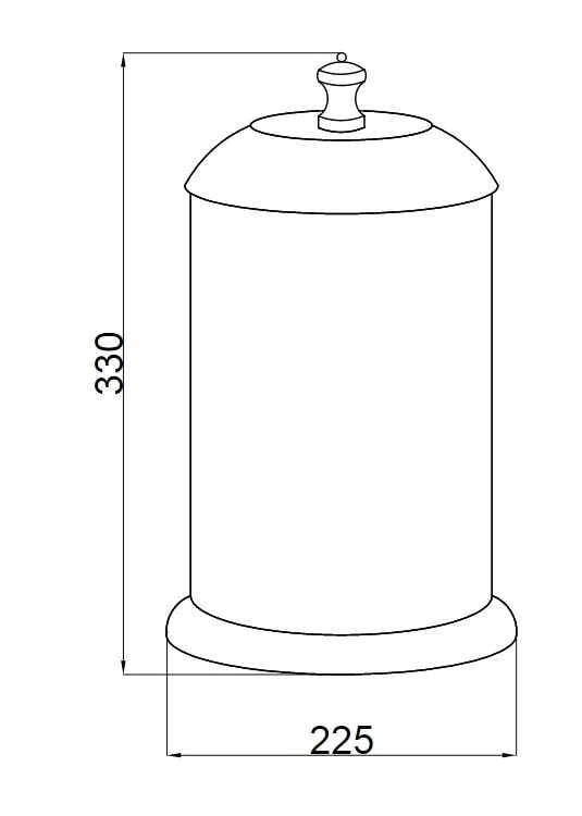 Boheme Vogue Ведро с крышкой напольное, 5 литров, цвет: chrome 10138