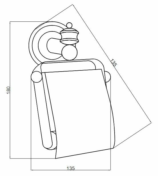 Boheme Palazzo Держатель туалетной бумаги с крышкой, подвесной, цвет: gold 10151
