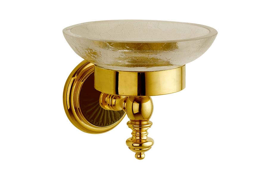 Boheme Palazzo Мыльница со стеклянной чашей, подвесная, цвет: gold 10153