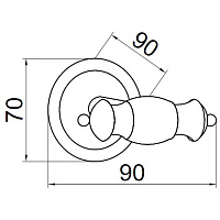 Boheme Palazzo Крючок для полотенец двойной, подвесной, цвет: gold 10156