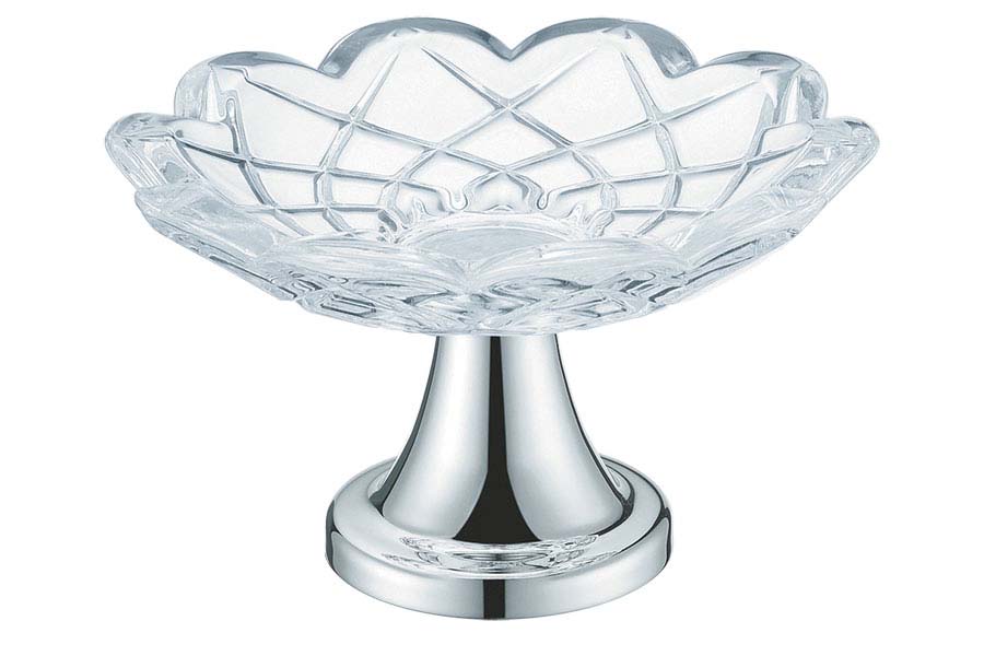 Boheme Мыльница со стеклянной чашей, настольная, цвет: chrome 10203