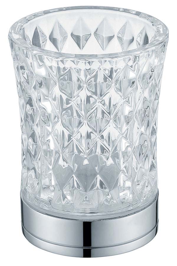 Boheme Стакан настольный, стеклянный полупрозрачный, цвет: chrome 10213
