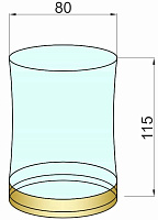 Boheme Стакан настольный, стеклянный полупрозрачный, цвет: chrome 10213