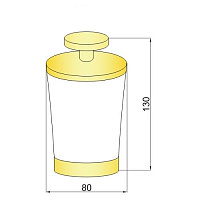 Boheme Стакан для хранения 8x8 см, стеклянная колба, цвет: bronze 10214