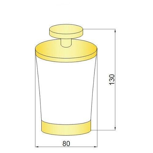 Boheme Стакан для хранения 8x8 см, стеклянная колба, цвет: gold 10215