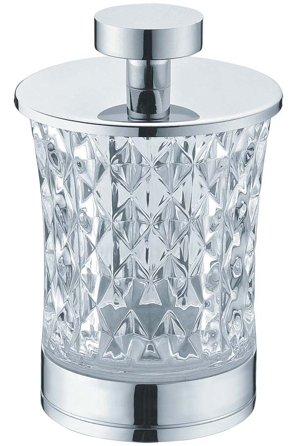 Boheme Стакан для хранения 8x8 см, стеклянная колба, цвет: chrome 10216