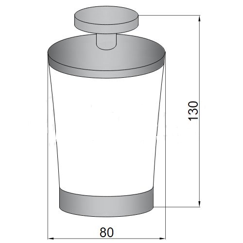Boheme Стакан для хранения 8x8 см, стеклянная колба, цвет: chrome 10216