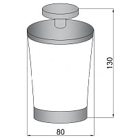 Boheme Стакан для хранения 8x8 см, стеклянная колба, цвет: chrome 10216