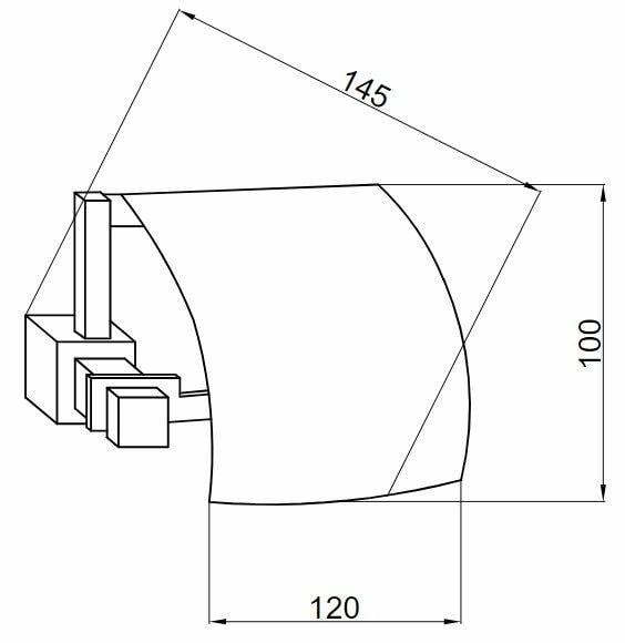 Boheme Venturo Держатель туалетной бумаги с крышкой, подвесной, цвет: chrome 10301