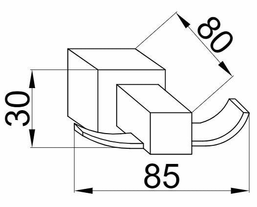 Boheme Venturo Крючок для полотенец двойной, подвесной, цвет: chrome 10307