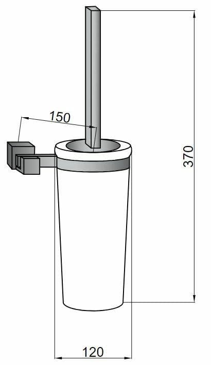 Boheme Venturo Ершик для унитаза подвесной со стеклянной колбой, цвет: chrome 10308