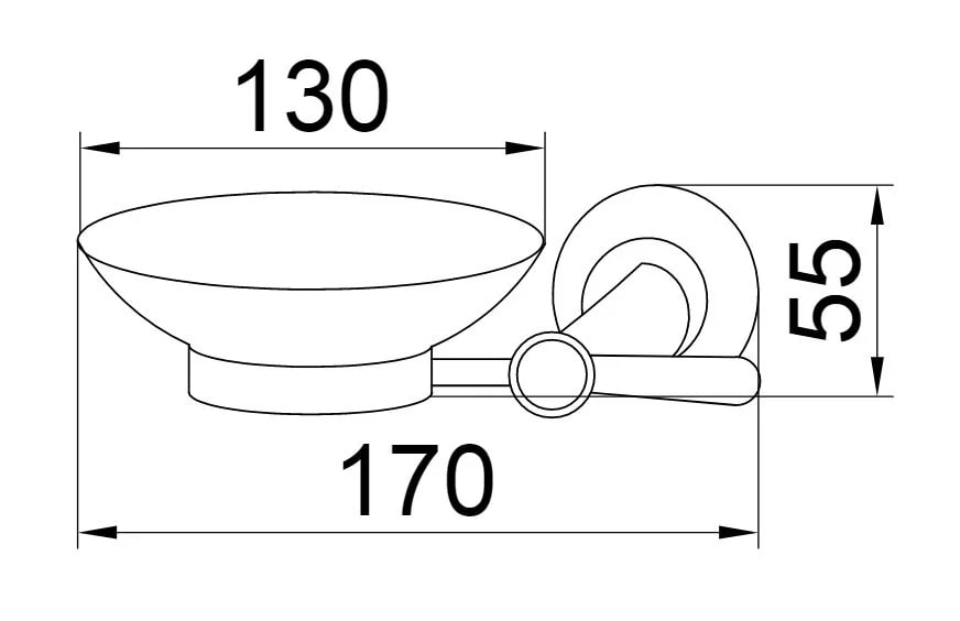 Boheme Puro Мыльница со стеклянной чашей, подвесная, цвет: chrome 10703