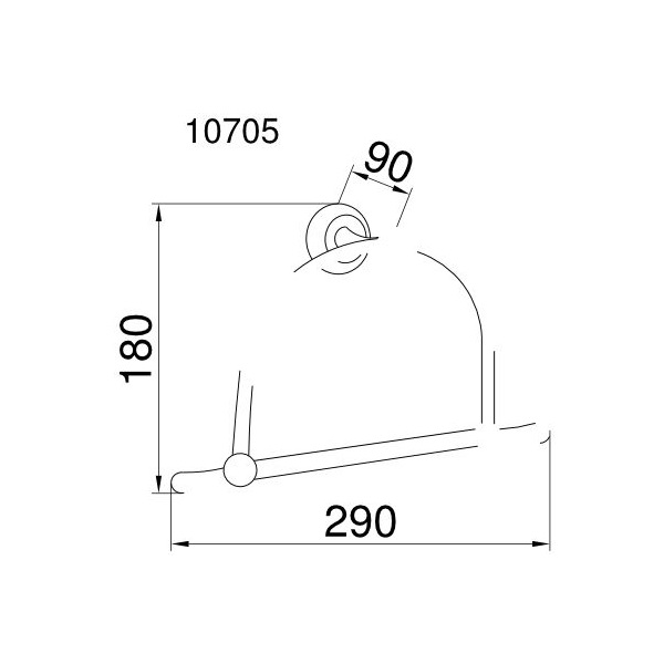 Boheme Puro Полотенцедержатель 29 см, подвесной, цвет: chrome 10705