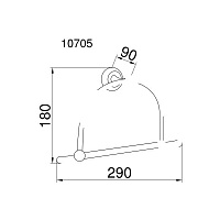 Boheme Puro Полотенцедержатель 29 см, подвесной, цвет: chrome 10705