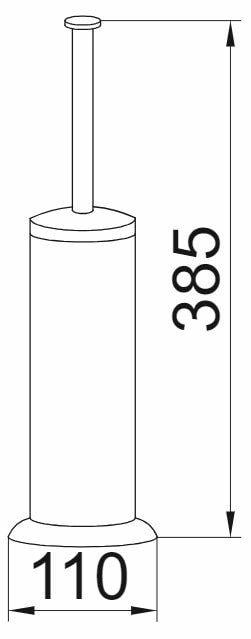 Boheme Puro Ершик для унитаза напольный с латунной колбой, цвет: chrome 10709