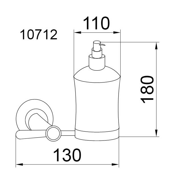 Boheme Puro Дозатор для жидкого мыла, подвесной, стеклянная колба, цвет: chrome 10712