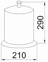 Boheme Puro Ведро с крышкой напольное, 5 литров, цвет: chrome 10718