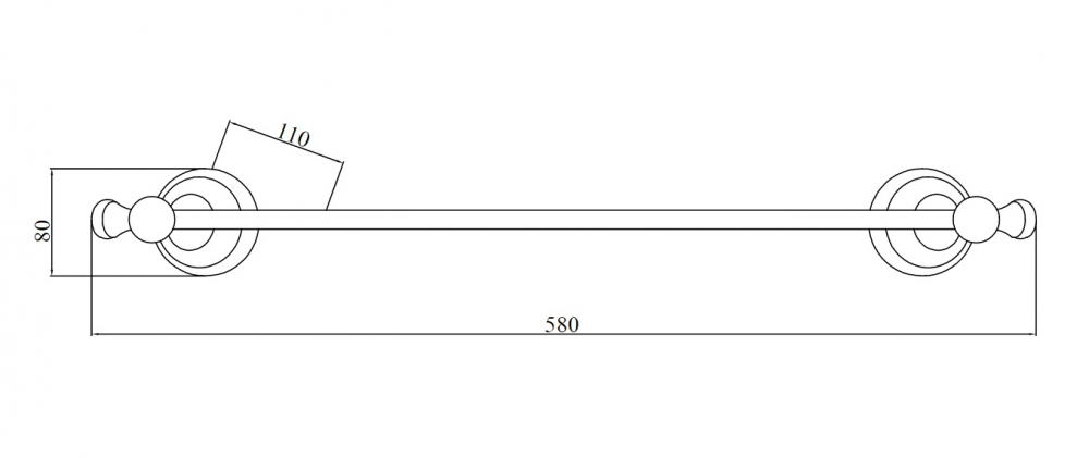 Boheme Provanse Полотенцедержатель 58 см, подвесной, цвет: bronze 10802
