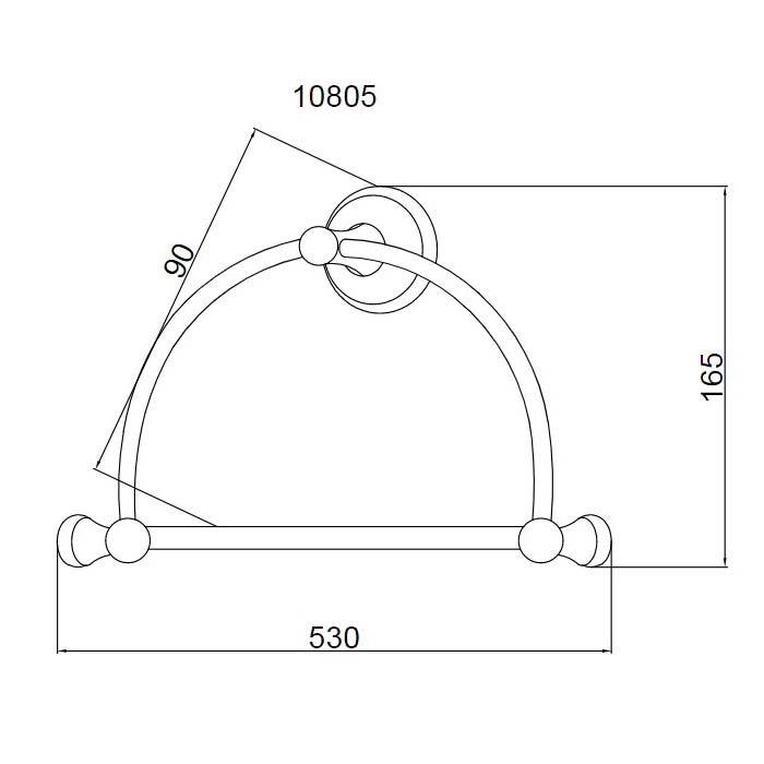 Boheme Provanse Полотенцедержатель 53 см, подвесной, цвет: bronze 10805