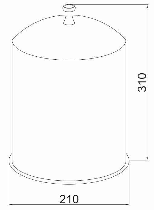 Boheme Provanse Ведро с крышкой напольное, 5 литров, цвет: bronze 10808