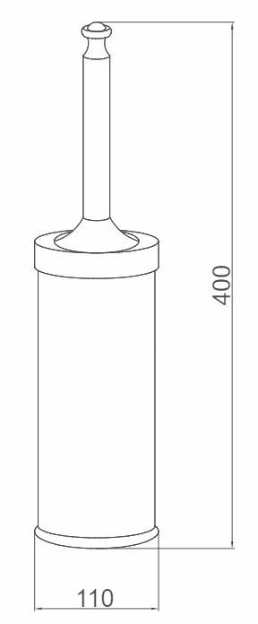 Boheme Provanse Ершик для унитаза напольный с керамической колбой, цвет: bronze 10809