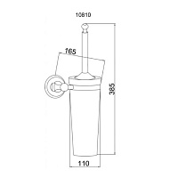 Boheme Provanse Ершик для унитаза подвесной с керамической колбой, цвет: bronze 10810