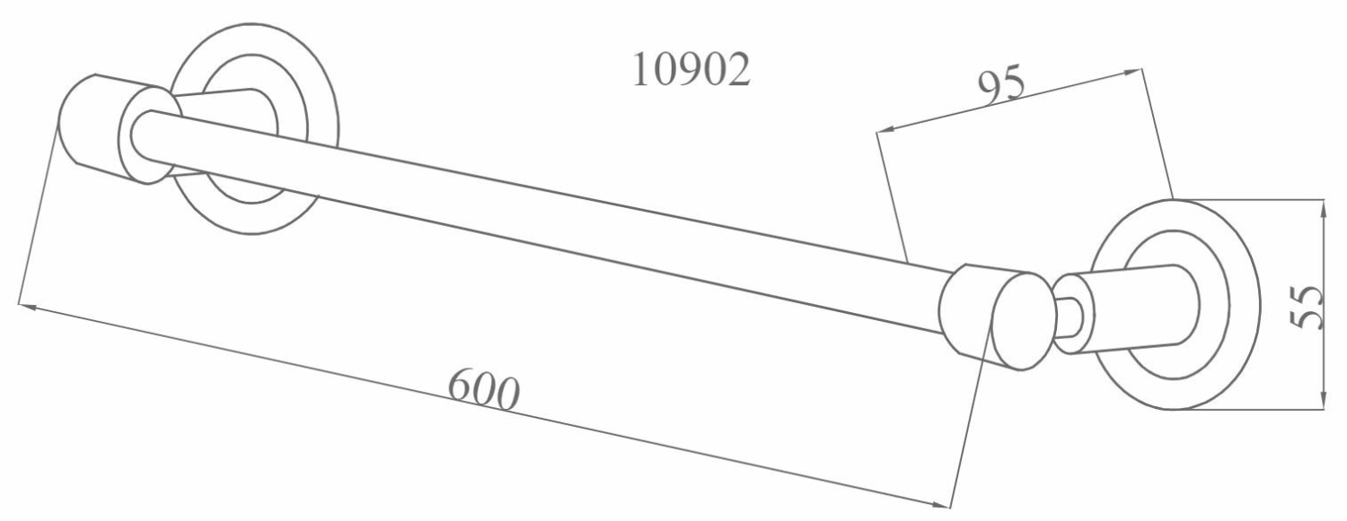 Boheme Murano Полотенцедержатель 60 см, подвесной, цвет: bronze 10902-W-BR
