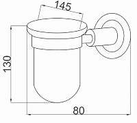 Boheme Murano Стакан подвесной, стеклянный полупрозрачный, цвет: gold 10904-W-G