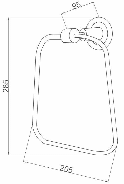 Boheme Murano Полотенцедержатель 20,5 см, подвесной, цвет: bronze 10905-W-BR