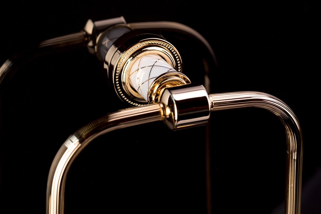 Boheme Murano Полотенцедержатель 20,5 см, подвесной, цвет: gold/white 10905-W-G