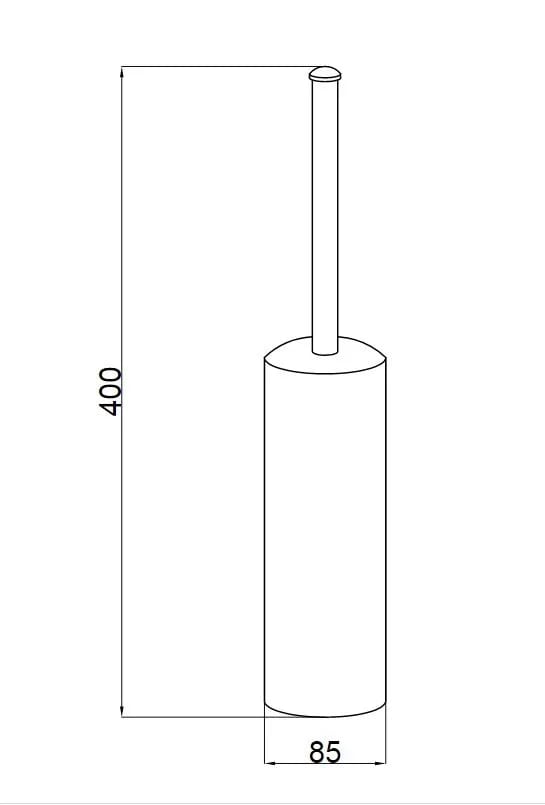 Boheme Murano Ершик для унитаза напольный с латунной колбой, цвет: bronze 10908-B