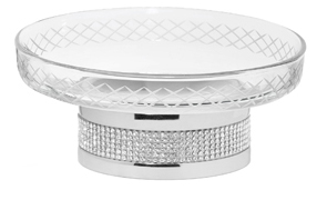 Boheme Royal Cristal Мыльница со стеклянной чашей, настольная, цвет: chrome 10930-CR