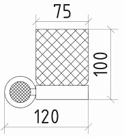 Boheme Royal Cristal Стакан подвесной, стеклянный полупрозрачный, цвет: gold 10924-G