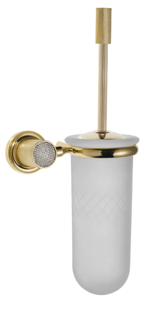 Boheme Royal Cristal Ершик для унитаза подвесной со стеклянной колбой, цвет: gold 10933-G