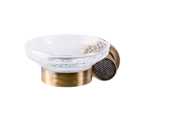 Boheme Royal Cristal Мыльница со стеклянной чашей, подвесная, цвет: bronze 10923-BR