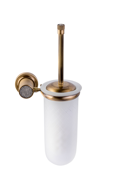 Boheme Royal Cristal Ершик для унитаза подвесной со стеклянной колбой, цвет: bronze 10933-BR