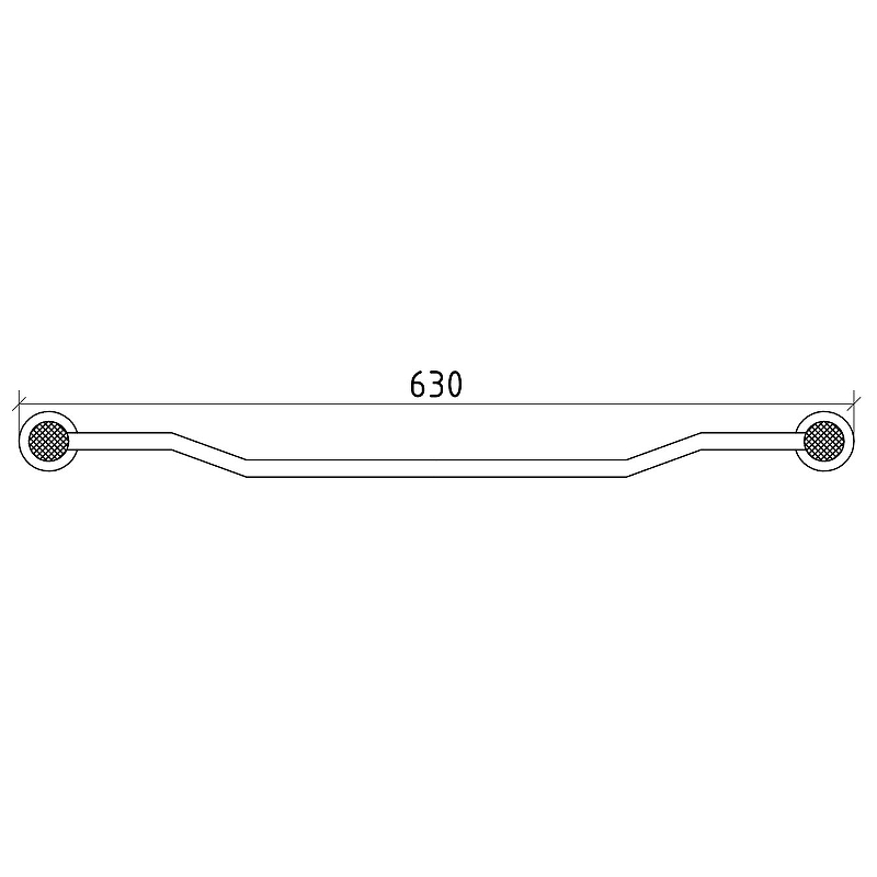 Boheme Royal Cristal Полотенцедержатель 63 см, подвесной, цвет: chrome/black 10922-CR-B