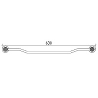 Boheme Royal Cristal Полотенцедержатель 63 см, подвесной, цвет: chrome/black 10922-CR-B