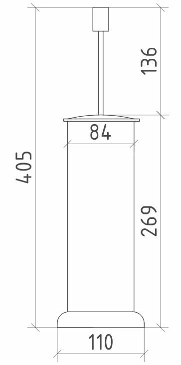 Boheme Royal Cristal Ершик для унитаза напольный с латунной колбой, цвет: chrome 10928-CR-B