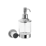 Boheme Royal Cristal Дозатор для жидкого мыла, подвесной, стеклянная колба, цвет: chrome/black 10932-CR-B