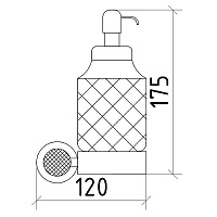 Boheme Royal Cristal Дозатор для жидкого мыла, подвесной, стеклянная колба, цвет: chrome/black 10932-CR-B