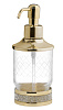 Boheme Royal Cristal Дозатор для жидкого мыла, настольный, стеклянная колба, цвет: gold/black 10929-G-B