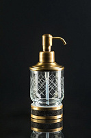 Boheme Royal Cristal Дозатор для жидкого мыла, настольный, стеклянная колба, цвет: gold/black 10929-G-B