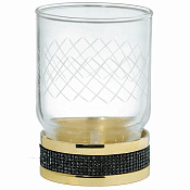 Boheme Royal Cristal Стакан настольный, стеклянный полупрозрачный, цвет: gold/black 10931-G-B