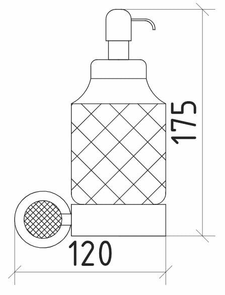 Boheme Royal Cristal Дозатор для жидкого мыла, подвесной, стеклянная колба, цвет: gold/black 10932-G-B