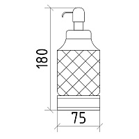 Boheme Royal Cristal Дозатор для жидкого мыла, настольный, стеклянная колба, цвет: bronze 10929-BR-B