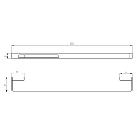 Boheme Q Полотенцедержатель 60 см, подвесной, цвет: chrome 10942-CR
