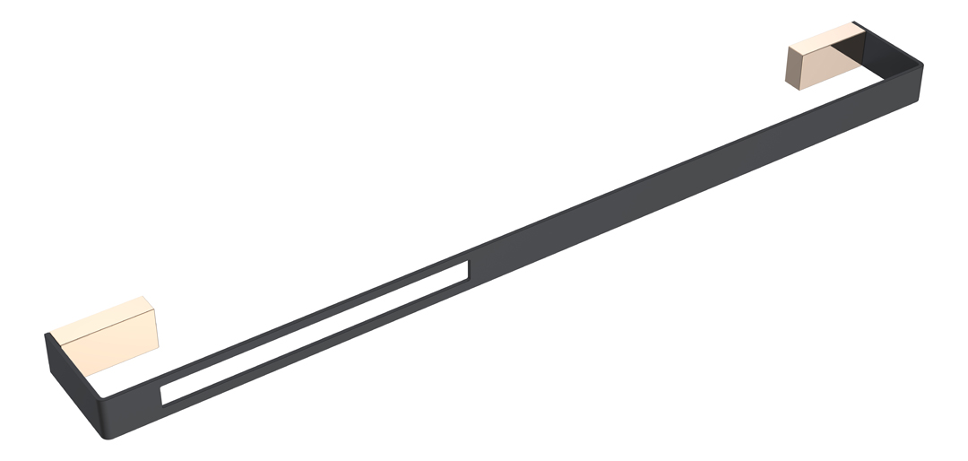 Boheme Q Полотенцедержатель 60 см, подвесной, цвет: gold/black 10942-G-B